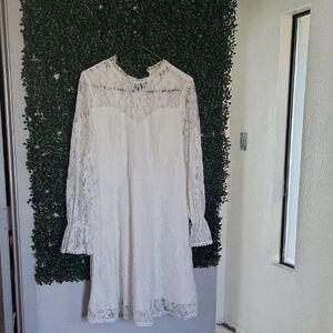 SHEIN White Lace Detail Top